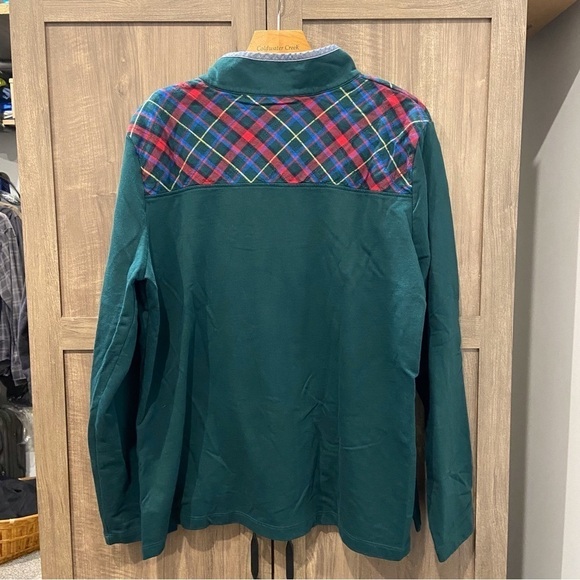 L.L. Bean Green Plaid Pullover Top - Picture 2 of 11